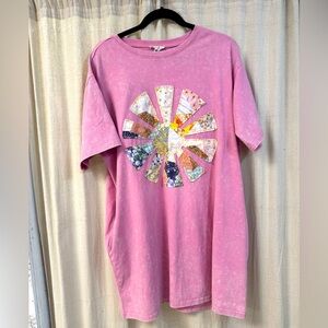 Pink Patch Women’s T-Shirt Dress